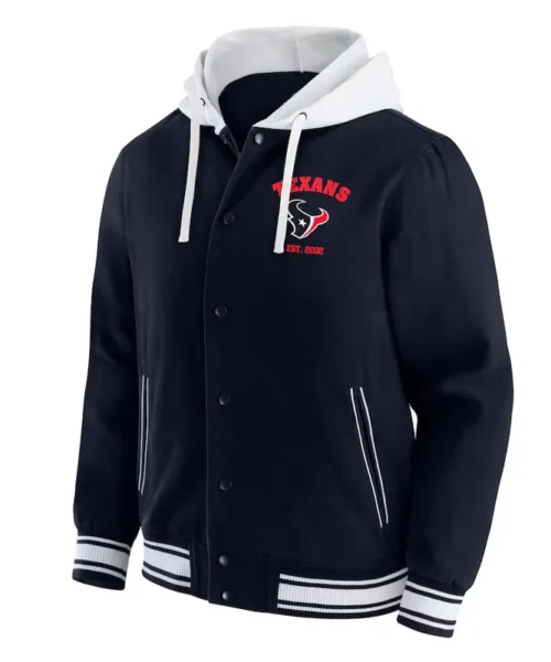 Houston Texans Navy Cotton Hooded Jacket