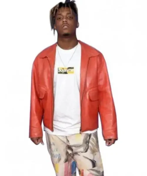 Jarad Anthony Higgins Juice Wrld Orange Leather Jacket