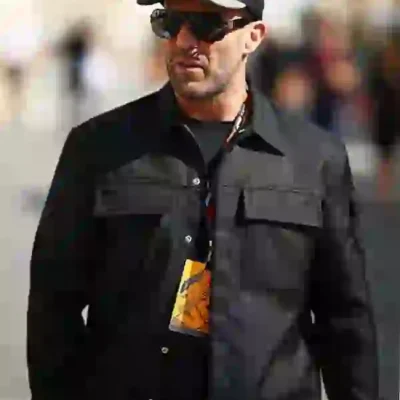 Jason Statham F1 Abu Dhabi Grand Prix 2023 Black Jacket