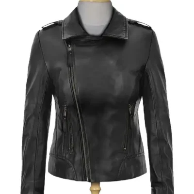 Jennifer Aniston Black MotorLeather Jacketcycle