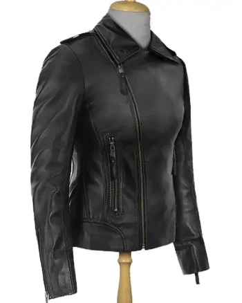 Jennifer Aniston Black Motorcycle Leather Jacket - Image 2