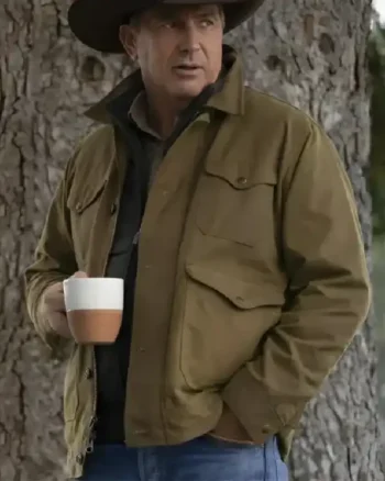 John Dutton Yellowstone S02 Kevin Costner Brown Jacket