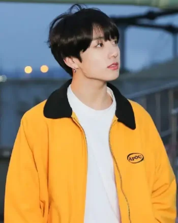 Jungkook Yellow Bomber Jacket For Sale