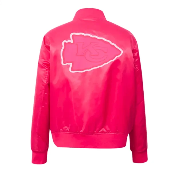 Kansas City Chiefs Triple Pink Satin Jacket - Image 2