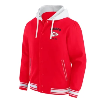 Kansas City Chiefs Red Cotton Hooded Jacket