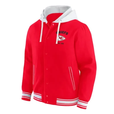Kansas City Chiefs Red Cotton Hooded Jacket