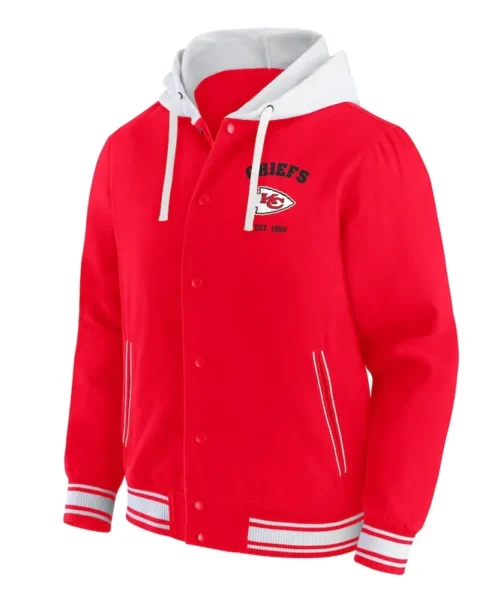 Kansas City Chiefs Red Cotton Hooded Jacket