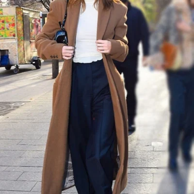 Kendall Jenner Street Style Brown Coat