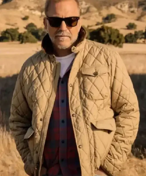 Kevin Costner’s The West Beige Quilted Jacket