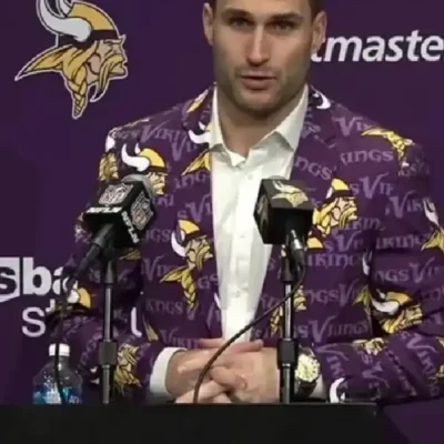 Kirk Cousins Minnesota Vikings Team Printed Blazer