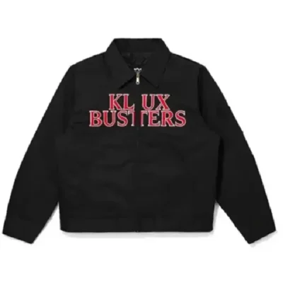 Klux Busters Logo Black Shirt Style Cotton Jacket