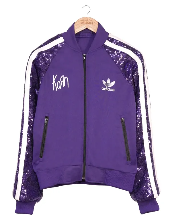 KoRn x Adidas Purple Sequin Track Jacket