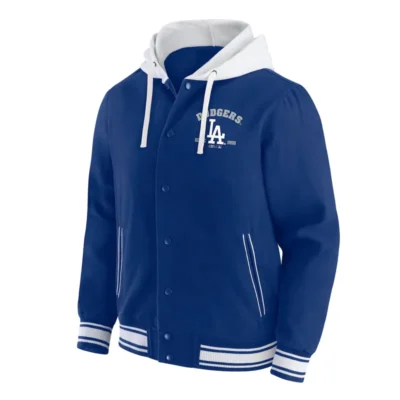 LA Dodgers Royal Cotton Hooded Jacket