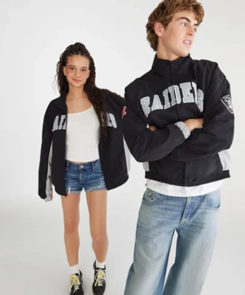 Las-Vegas-Raiders-Full-Zip-Black-and-White-Track-Jacket