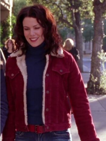 Lauren-Graham-Maroon-Corduroy-Jacket