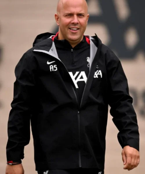 Liverpool FC Arne Slot Black Parachute Jacket