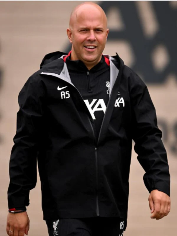 Liverpool FC Arne Slot Black Parachute Jacket