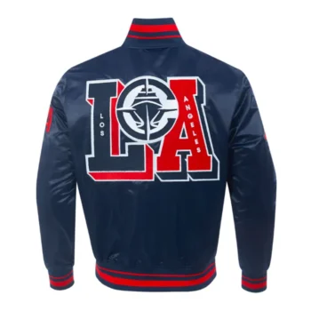 LA Clippers Mash Up Classic Rib Satin Jacket - Image 2