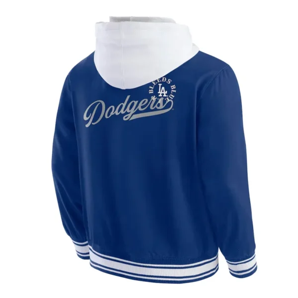 LA Dodgers Royal Cotton Hooded Jacket - Image 2
