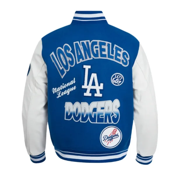 LA Dodgers Turn It Up Classic Rib Varsity Jacket - Image 2