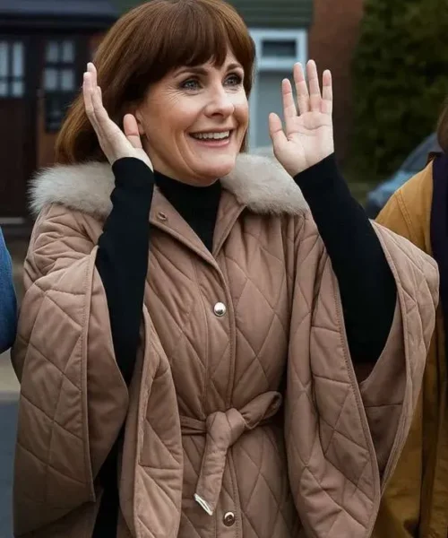 Louise Brealey Such Brave Girls Quilted Cape Jacket