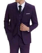 Men’s Slim Fit Purple Three Piece Suit