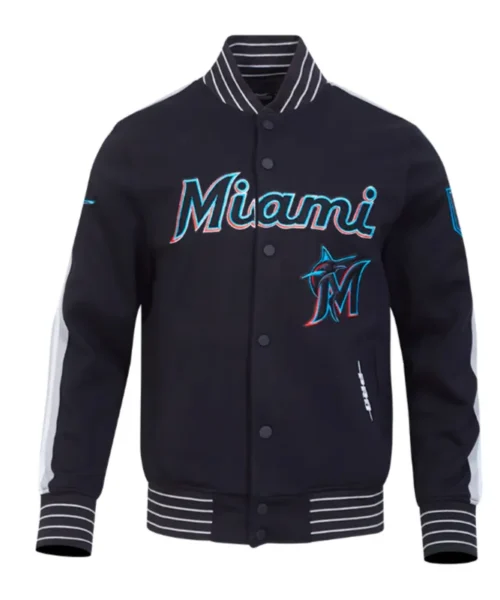 Miami Marlins Current Logo Game Day Black Jacket