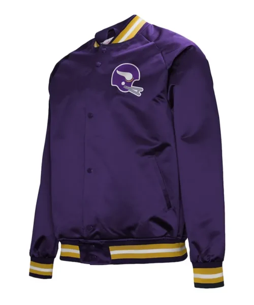 Minnesota Vikings Double Down Purple Satin Jacket