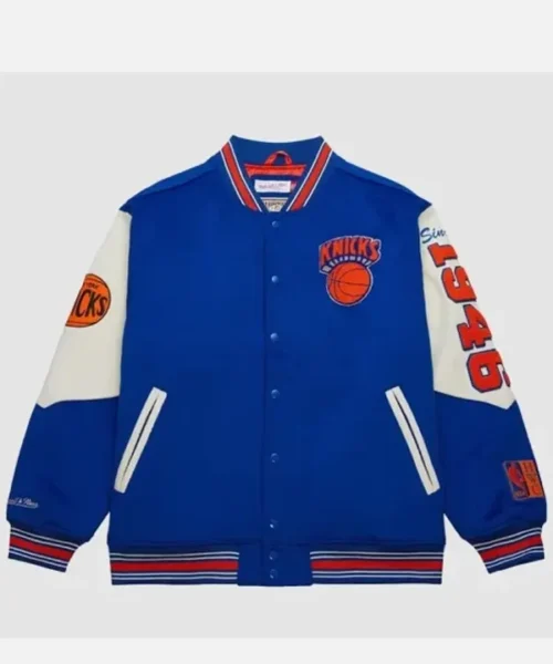 Mitchell and Ness Knicks Team History Varsity Jacket