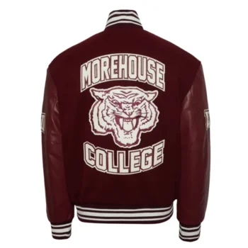 Morehouse College Maroon Varsity Jacket - Image 2