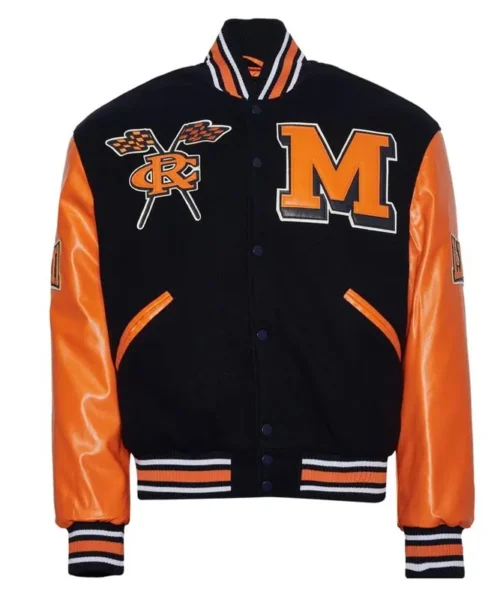 Morgan State University Black and Orange Varsity Jacket