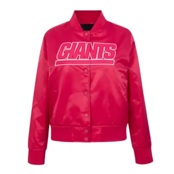 NY Giants Triple Pink Satin Jacket