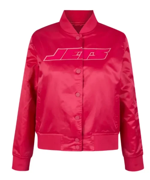 NY Jets Triple Pink Satin Jacket