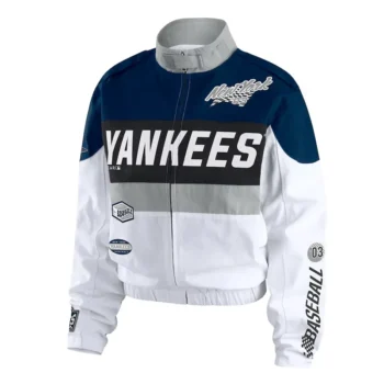 NY Yankees Racing Navy-White Full-Zip Jacket