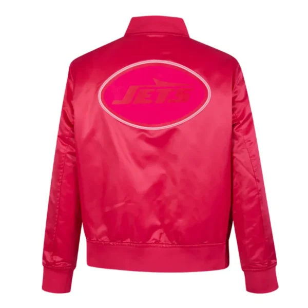 NY Jets Triple Pink Satin Jacket - Image 2