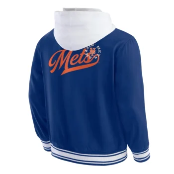 NY Mets Royal Cotton Hooded Jacket - Image 2