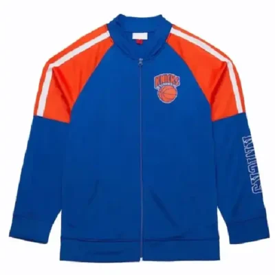 Ny Knicks Color Blocked Full-zip Track Jacket