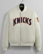 Ny Knicks Pinstripe Bomber Satin Jacket