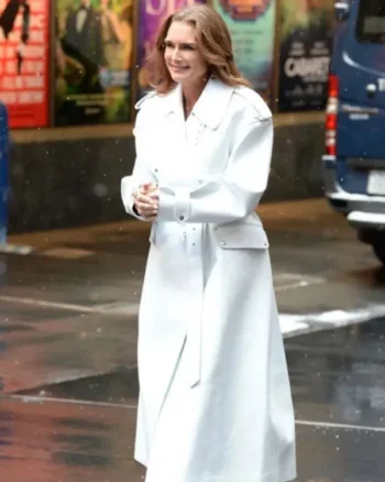 Nyc Brooke Shields White Trench Coat