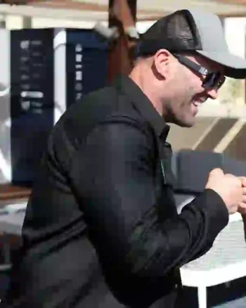 Jason Statham F1 Abu Dhabi Grand Prix 2023 Black Jacket - Image 5