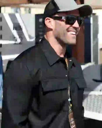 Jason Statham F1 Abu Dhabi Grand Prix 2023 Black Jacket - Image 4