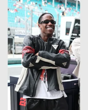Order 2025 F1 Miami GP Travis Scott Yohji Yamamoto Pour Homme x Dainese Leather Jacket Sale