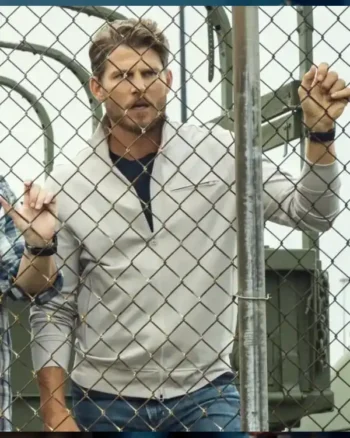 Order Aldon Reese TV Series FUBAR 2025 Travis Van Winkle White Bomber Jacket For Sale