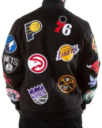 Unisex Nfl Black Jacket With Patches - Image 2