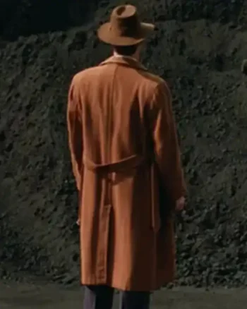 Guy Pearce The Brutalist Brown Coat - Image 2