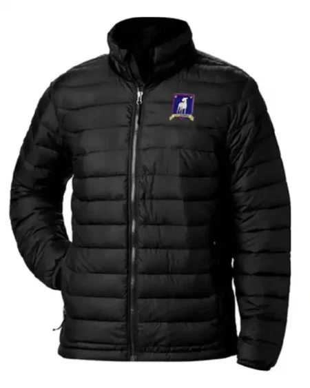 Jason Sudeikis TV Series Ted Lasso Season 02 Navy Blue Quilted Parachute Puffer Jacket