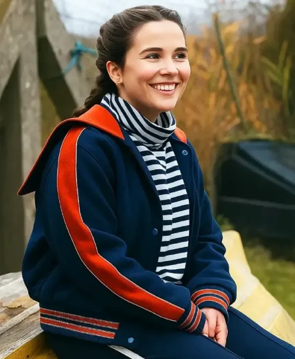 Such Brave Girls S02 Lizzie Davidson Blue Varsity Jacket - Image 2