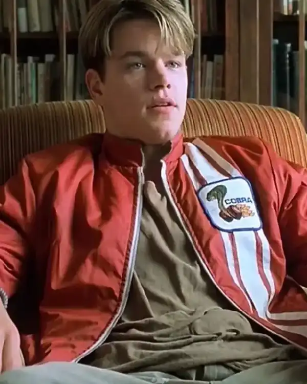 Order Matt Damon Good 1997 Movie Will Hunting Will Red Cobra Cotton Jacket Sale