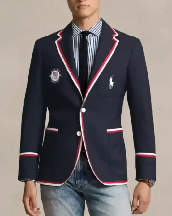 Order Ralph Lauren Team USA Opening Ceremony Olympic and Paralympic Games Paris 2024 Navy Blue Blazer Sale