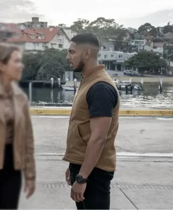 DeShawn Jackson Ncis Sydney S01 Brown Vest - Image 2